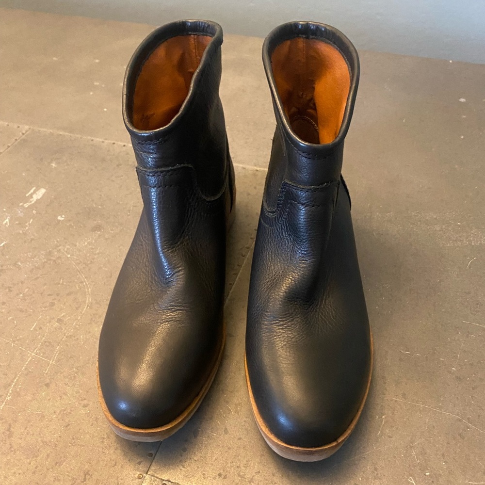 Lucky Brand Black Leather Ankle Boots